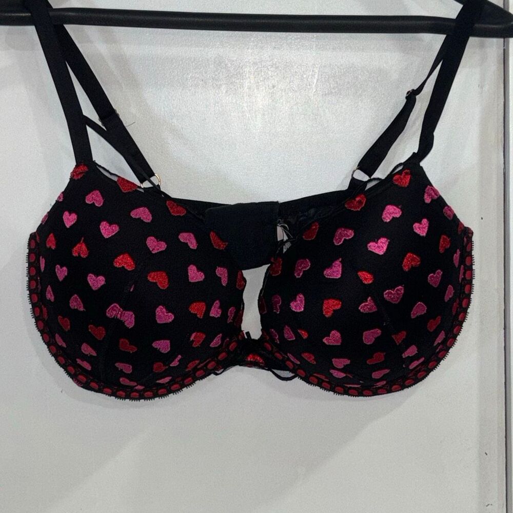 Victorias Secret Dream Angels Heart Embroidery Push Up Bra Sz 38DD - Picture 2 of 7